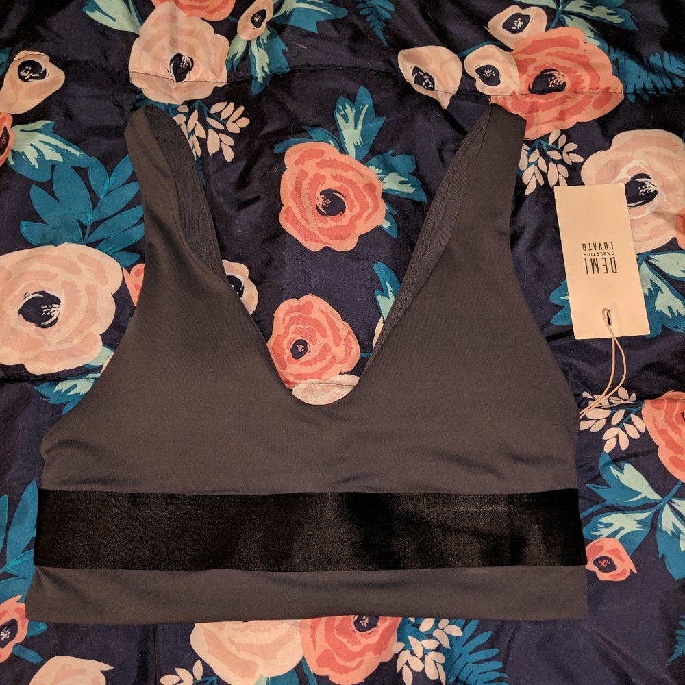 Demi Lovato sports bra.